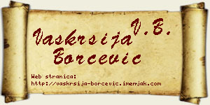 Vaskrsija Borčević vizit kartica